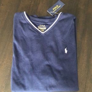NWT Polo Ralph Lauren Boys v neck T shirt size XL